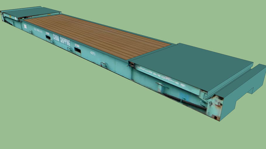 CHINA SHIPPING Flatrack Container 40' | 3D Warehouse