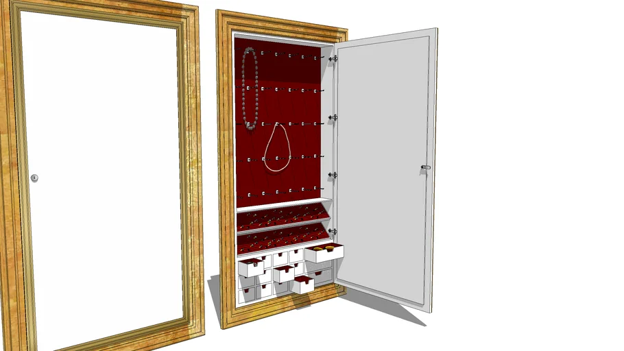 Jewelry wall case 3D Warehouse