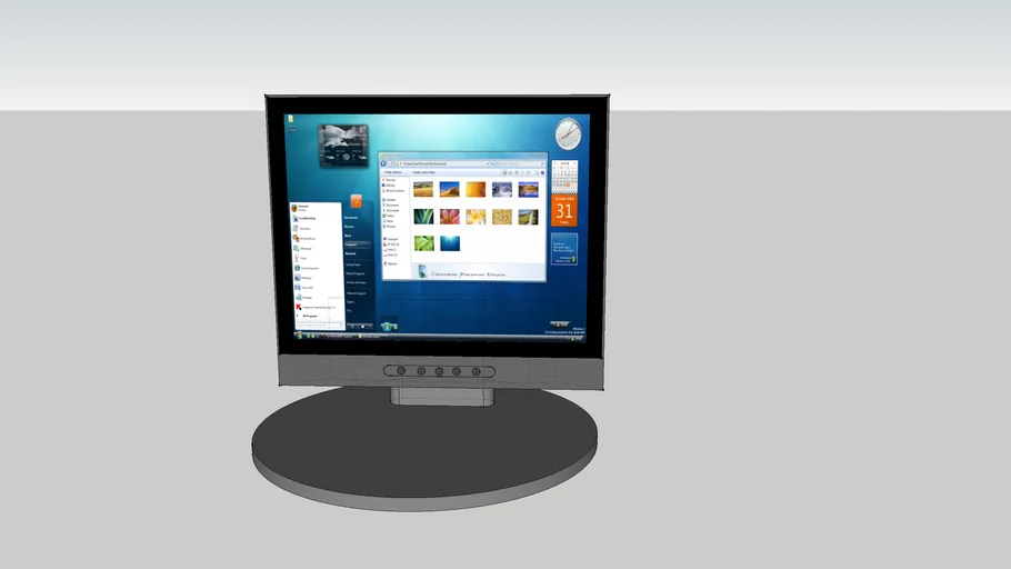 windows7 MONITOR 420X320 3D Warehouse