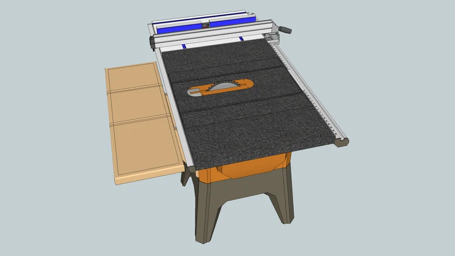 Ridgid_4512 Table Saw with Router Table Insert by Jessem 3D Warehouse