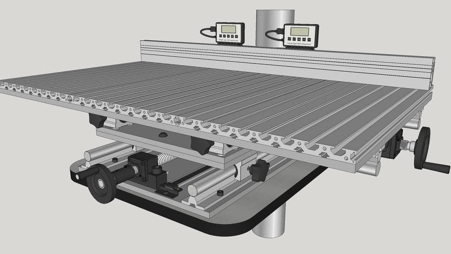 XY Drill Press Table with DRO 3D Warehouse