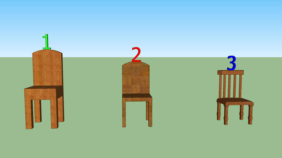 Chairs built using the tutorial. | 3D Warehouse