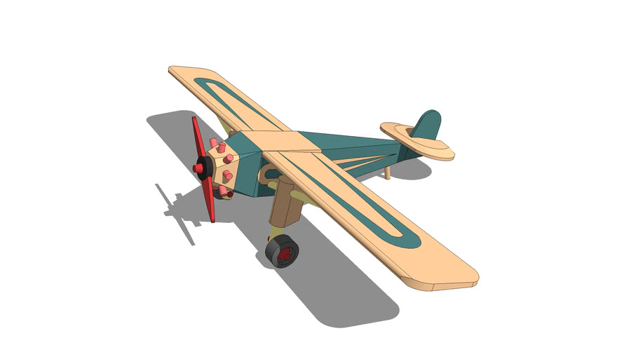 DECOR - Infantil - Brinquedo de madeira Aviãozinho