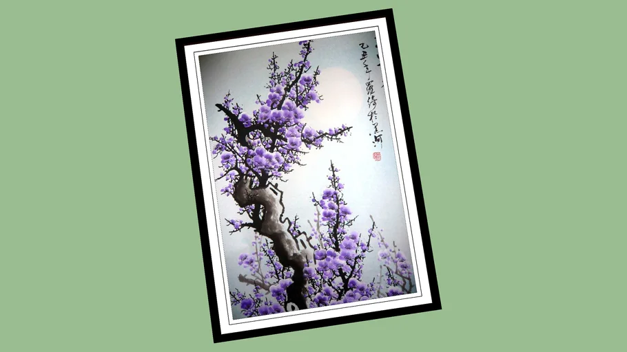 purple flower print