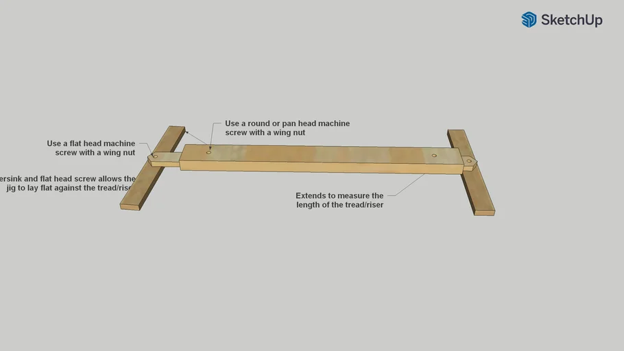 Stair Tread-Riser Measuring Jig | 3D Warehouse