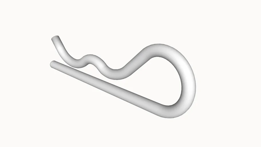 Cotter pin, fits 0.4375 to 0.75 rod dia., McMasterCarr 92375A325 3D