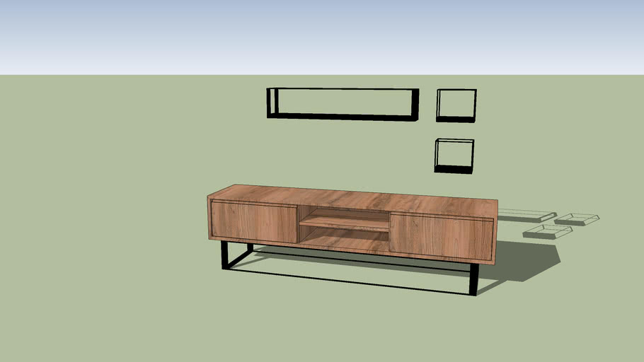 Unveiling the Art of Simplicity: Discover the Minimalist TV Unit 3D