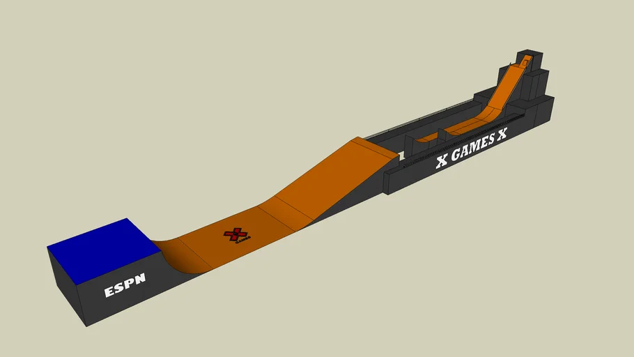 X GMAES (Big Air) Skate Ramp 3D Warehouse