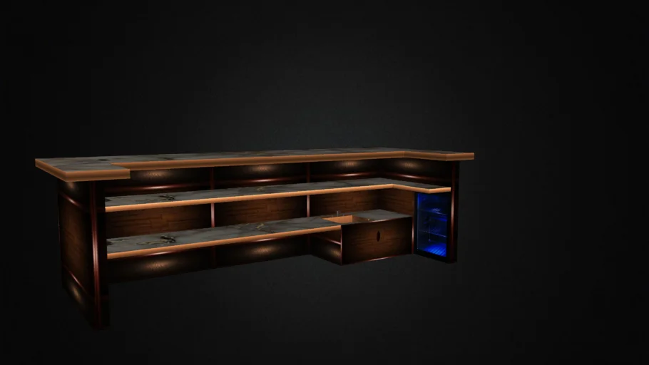 MINI BAR WITH FRIDGE 3D Warehouse