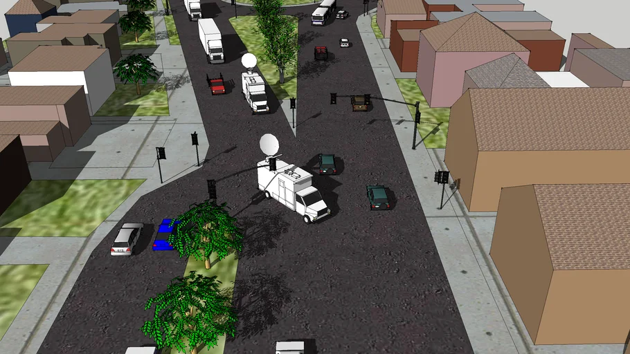 Ramona street New traffic signals instalation | 3D Warehouse