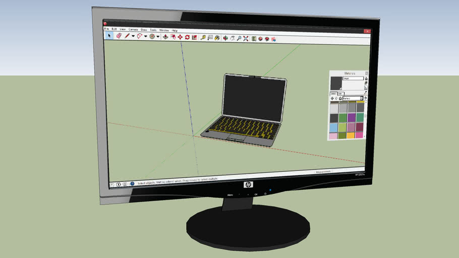 HP s2031a Monitor 3D Warehouse