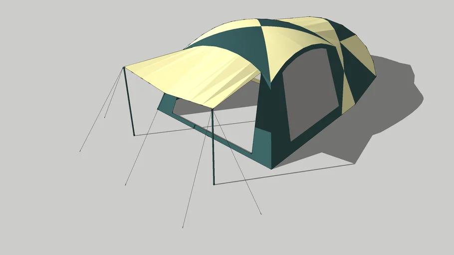 Coleman Round screen 2 room house Tent - - 3D Warehouse