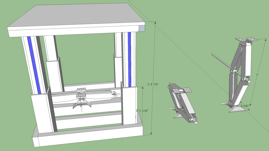 Scissor Jack Table 3D Warehouse