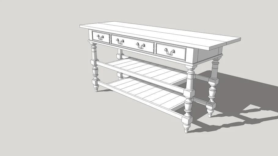 Serving Table 3D Warehouse