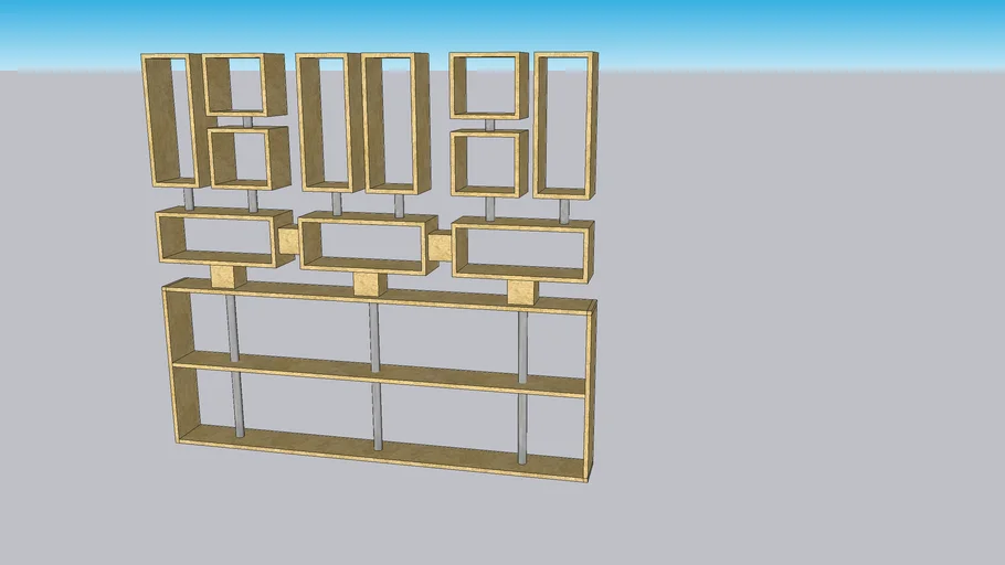 Box Self, Partition, Pots Stand, Books Stand 3D Warehouse