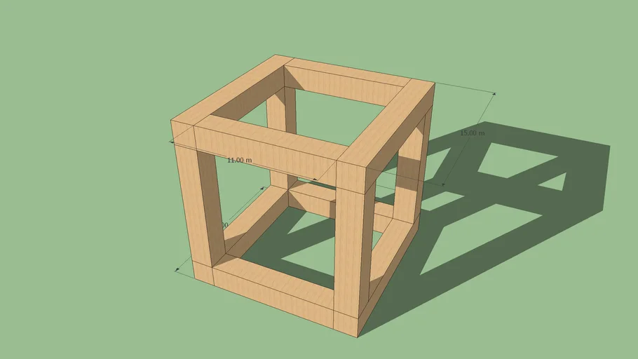 Cubos de madera - 3D