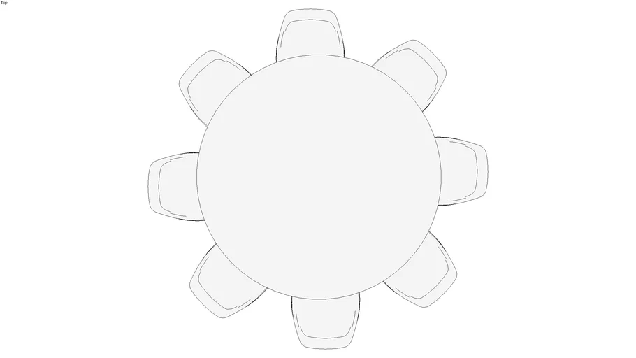 8 Seat Round Table 2D Symbol