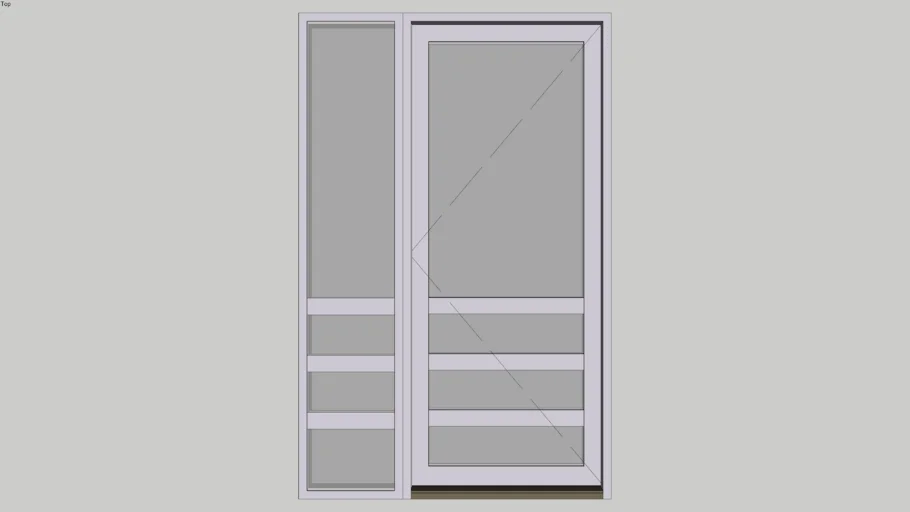 Marvin Modern Inswing Door 1-Panel with Flanker