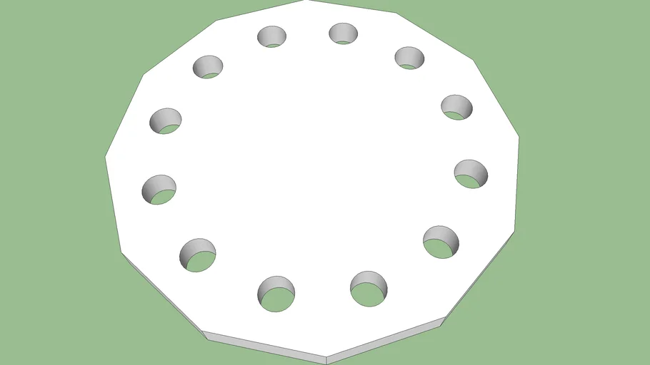 Base middle with holes | 3D Warehouse