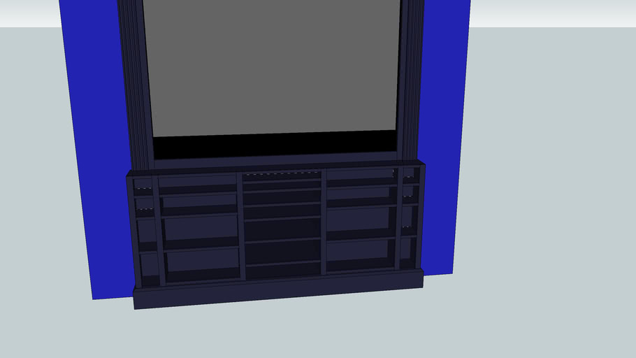 Rear Projection TV Entertainment center 3D Warehouse