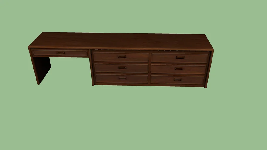 Combination desk and dresser for motel or hotel 3D Warehouse