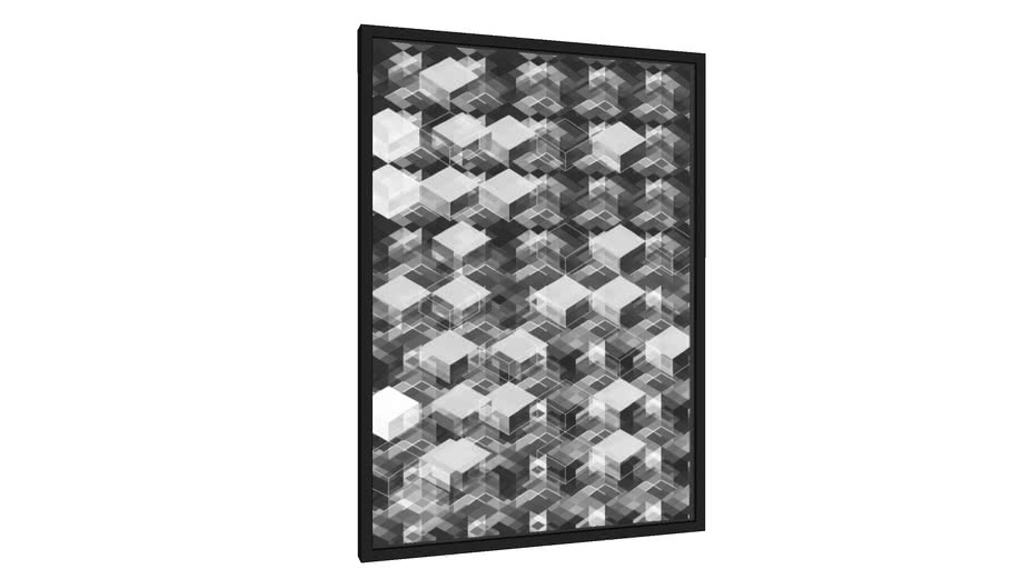 Quadro Blended cube-19 pb - Galeria9, por Farago