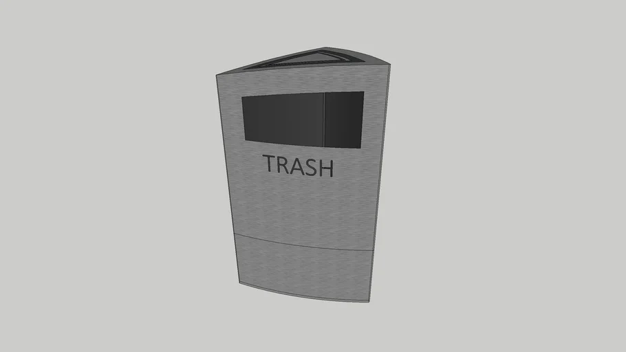 modern public trash can 3D Warehouse