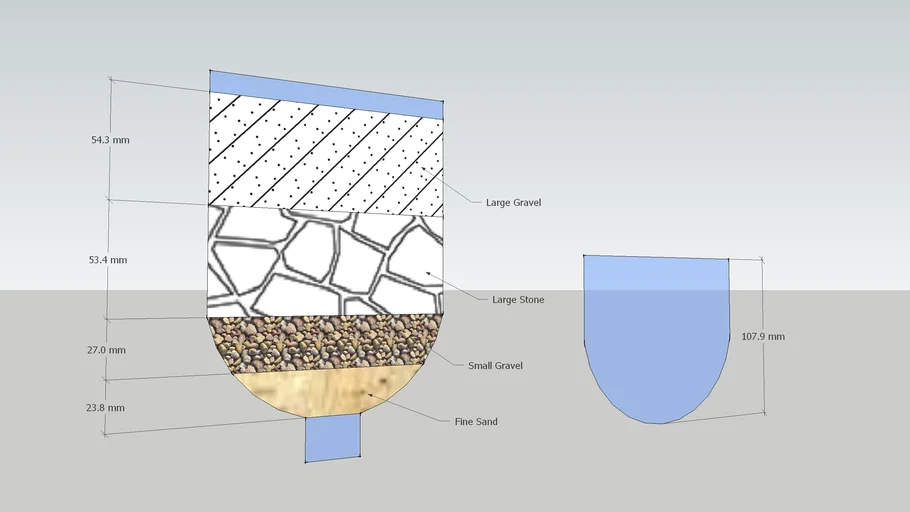 Water Filtration Device Sample 2D Drawing 3D Warehouse