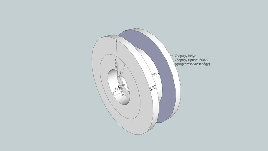 Chain idler wheel for bents 3D Warehouse