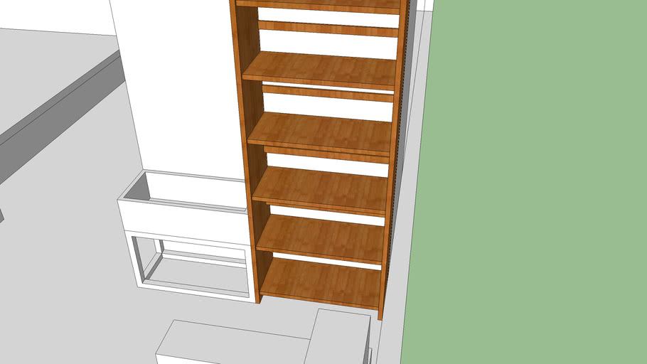 wooden shelves 3D Warehouse