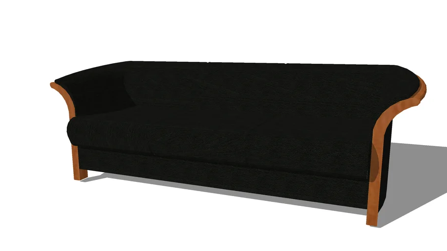 Black Leather Sofa 3D Warehouse