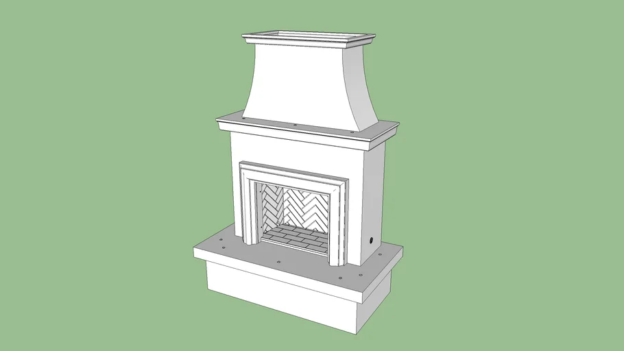 AFD 045 Contractor's Model Fireplace w/ Moulding | 3D Warehouse