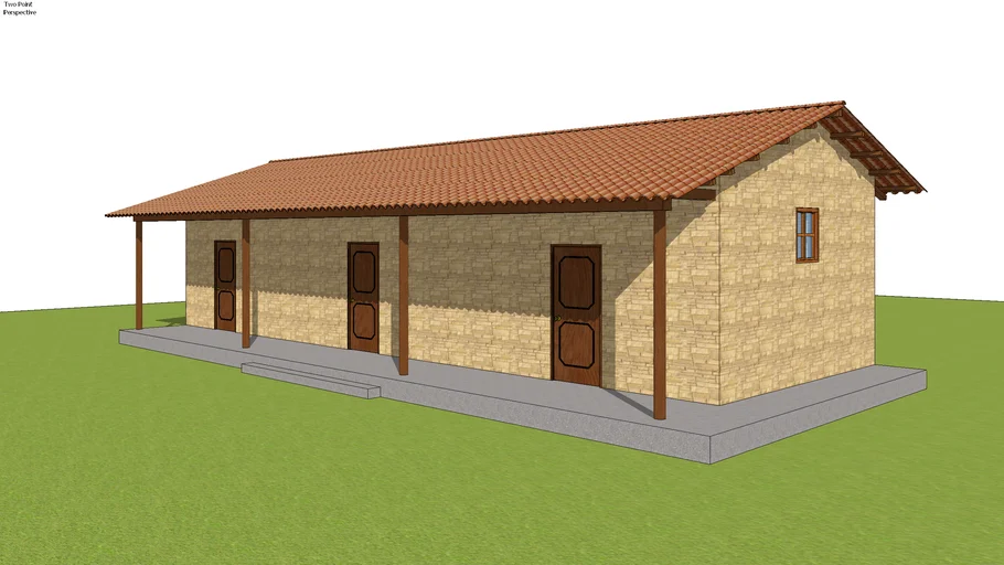 CASA DE ADOBE Y TECHO DE TEJA | 3D Warehouse