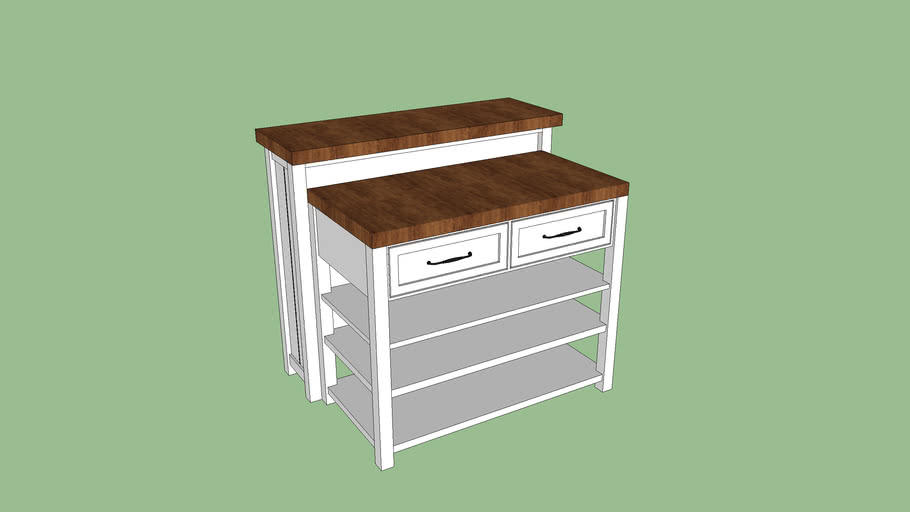Trisha Yearwood Home Country Line Kitchen Island 3D Warehouse