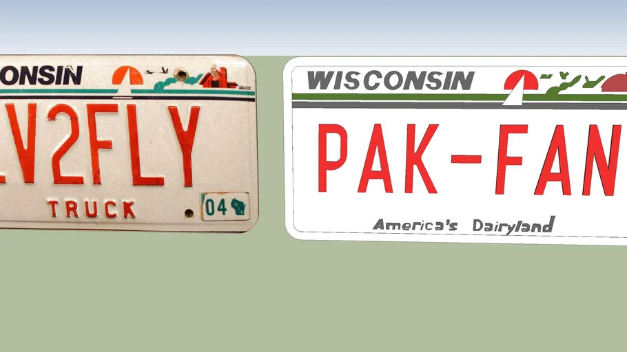 Wisconsin License Plates 3D Warehouse