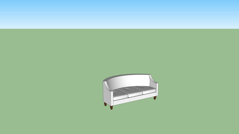 Curved Back Sofa 3D Warehouse