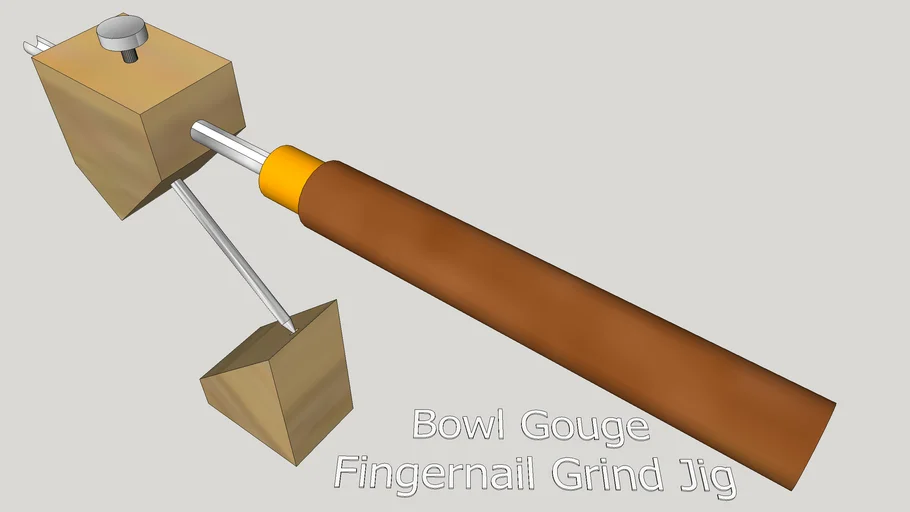 Bowl Gouge fingernail grind Sharpening Jig 3D Warehouse