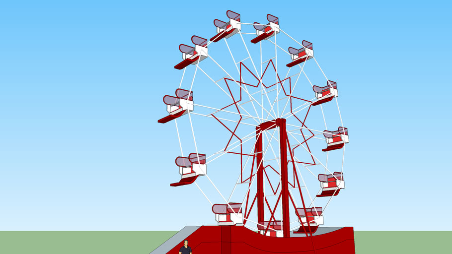 Roda Gigante Eli Bridge Ferris Wheel 12 seats 3D Warehouse