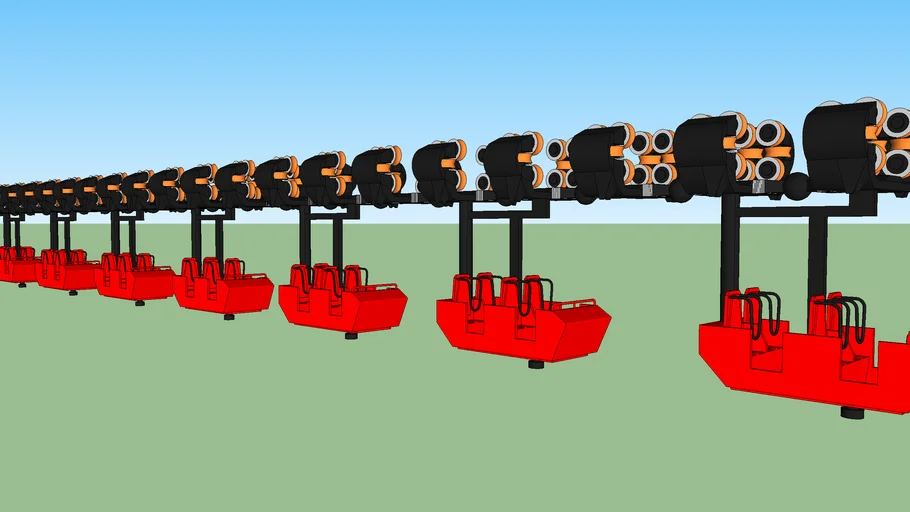 arrow dynamics suspended coaster carriages 3D Warehouse