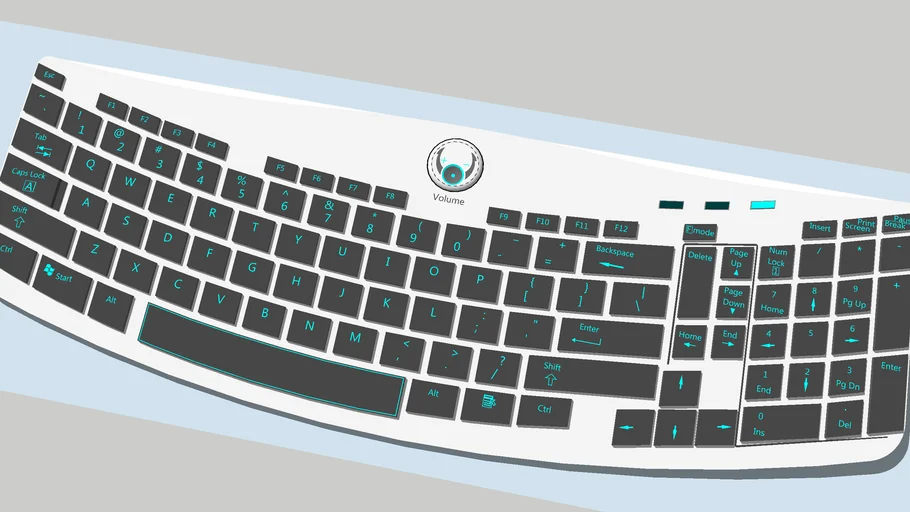Curved keyboard 3D Warehouse