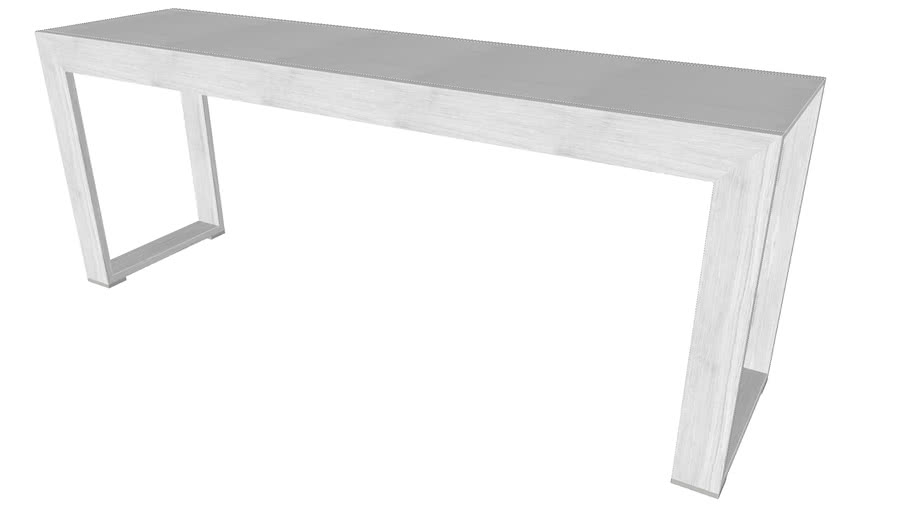 Hanover 79in. Console White Crocco Reclaimed Leather by Modloft | 3D ...