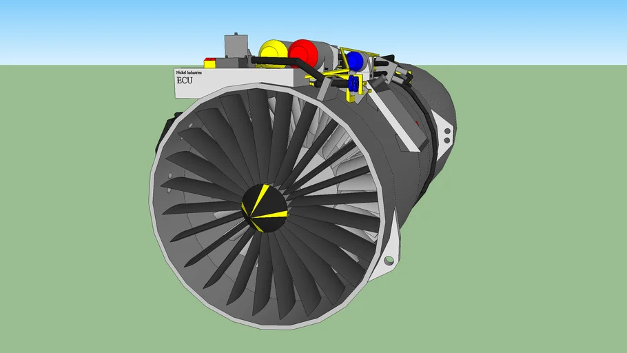 TN4A Jet Engine Gas Turbine 3D Warehouse