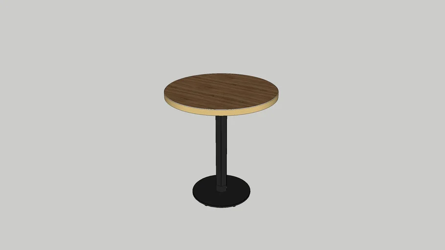 Tafel rond 70cm messing rand | 3D Warehouse