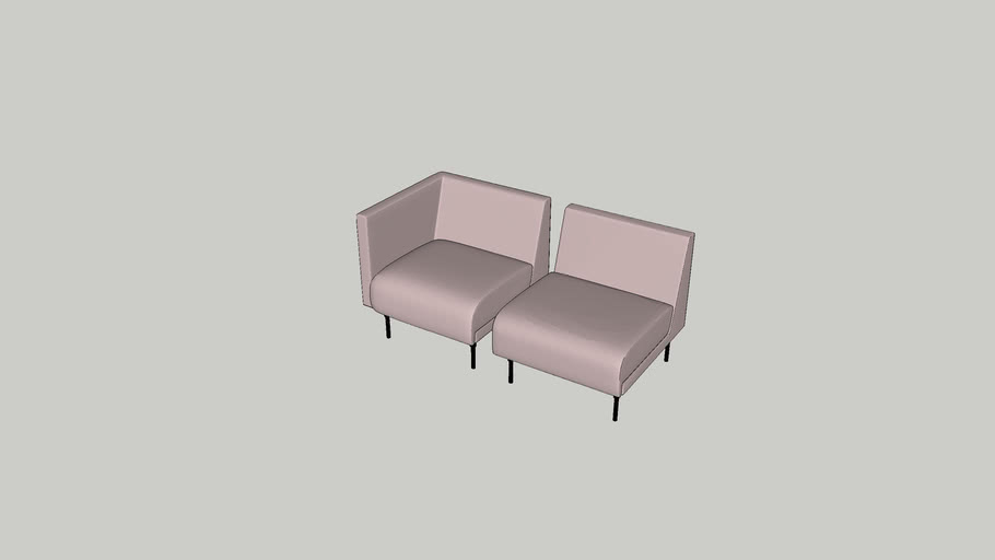 Galore Modular Sofa, Pale rose - Warm Nordic - design by Rikke Frost