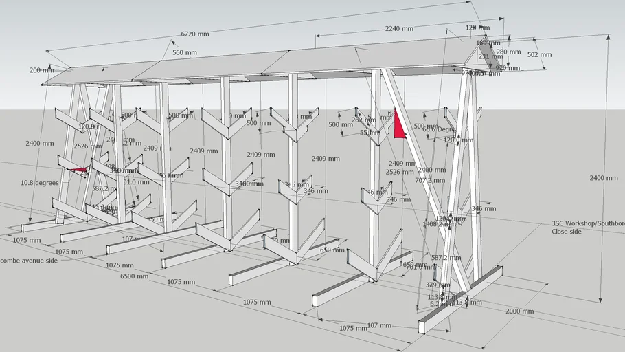 Wood Rack A Frame 3D Warehouse