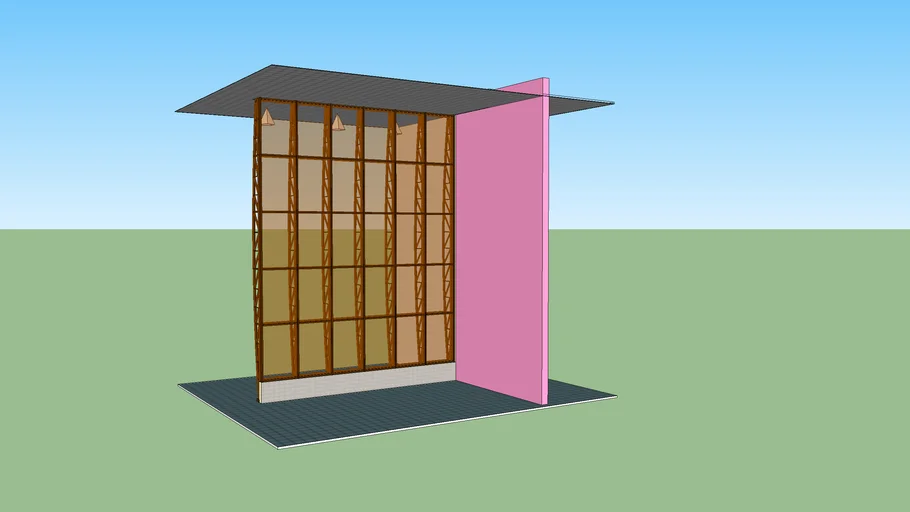 curtain wall with steel frame 3D Warehouse