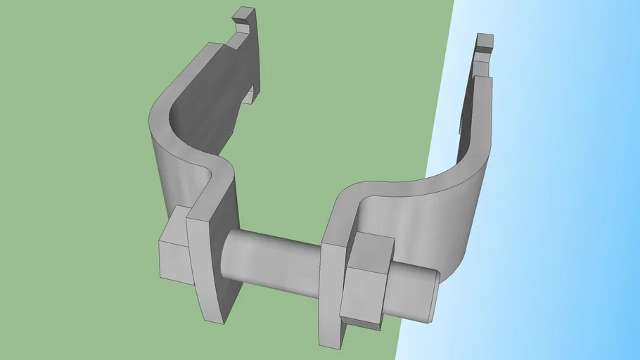 2 1/2' EMT Unistrut Strap 3D Warehouse