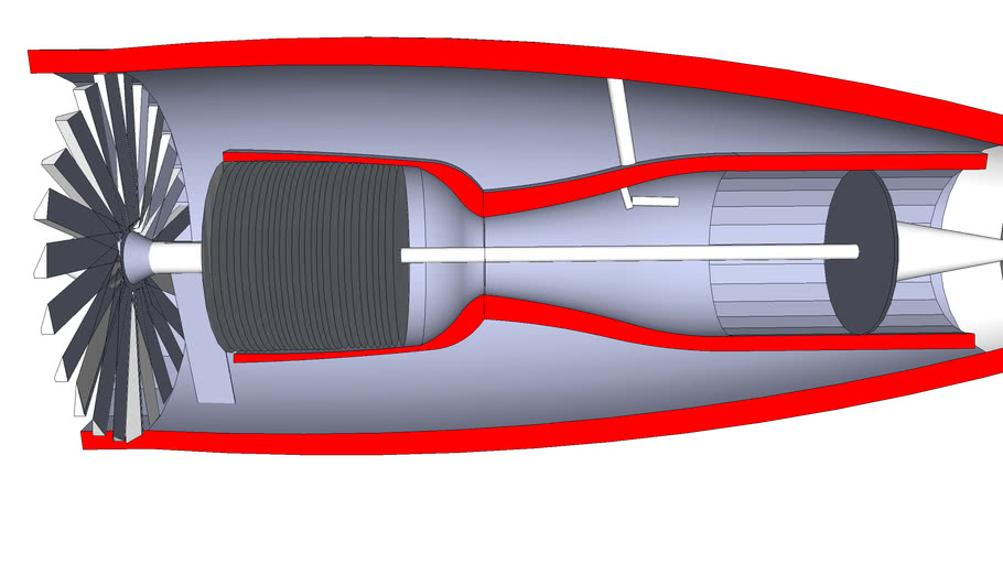 cross section of a jet engine 3D Warehouse