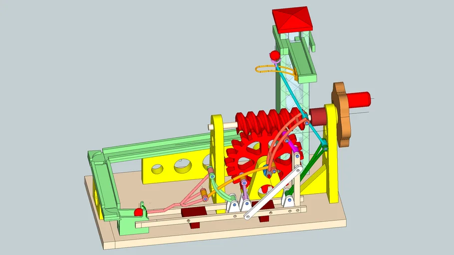 Hand-Cranked Marble Lifter Using Worm-Gear