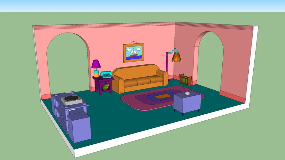 The Simpsons Living Room Set - Made By Lewis071 | 3D Warehouse